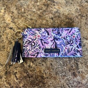 Simply Southern Multicolor Leaf Pattern Wristlet